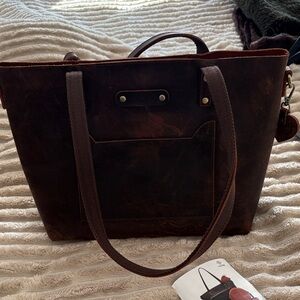 Classic Dark Brown Tote Bag